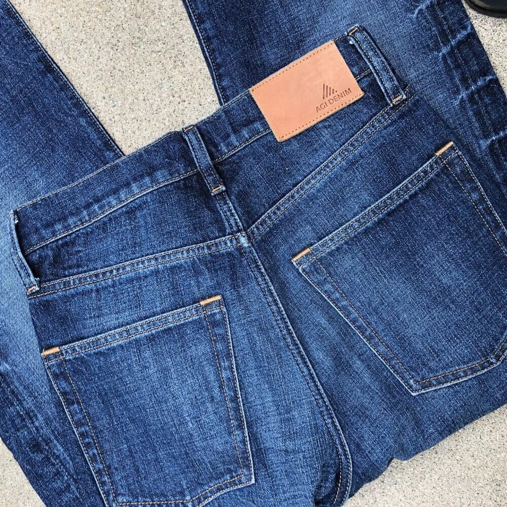 AGI DENIM Denim Jeans Men's 28 x 28 Dark Wash Blue Authentic Futures But… - Picture 5 of 11